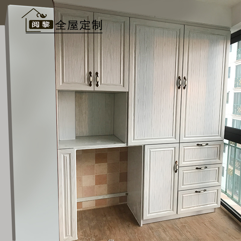Shanghai aluminum alloy balcony cabinet customized environmental protection zero formaldehyde all aluminum furniture shoe cabinet storage cabinet wardrobe overall customization