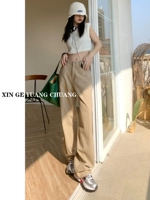 Хаки штаны, свободный крой