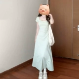 Корсет, летняя длинная юбка, для формы тела «груша», по фигуре, с открытой спиной