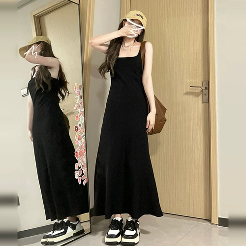 Летнее платье-комбинация, платье, длинная юбка, изысканный стиль, французский стиль