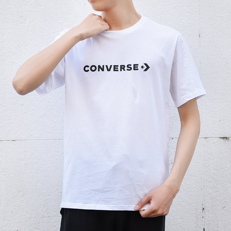 Converse nam 2019 hè mới cotton thoáng khí size lớn áo thun thể thao ngắn tay 10007887-A04 - Áo phông thể thao áo ba lỗ the thao