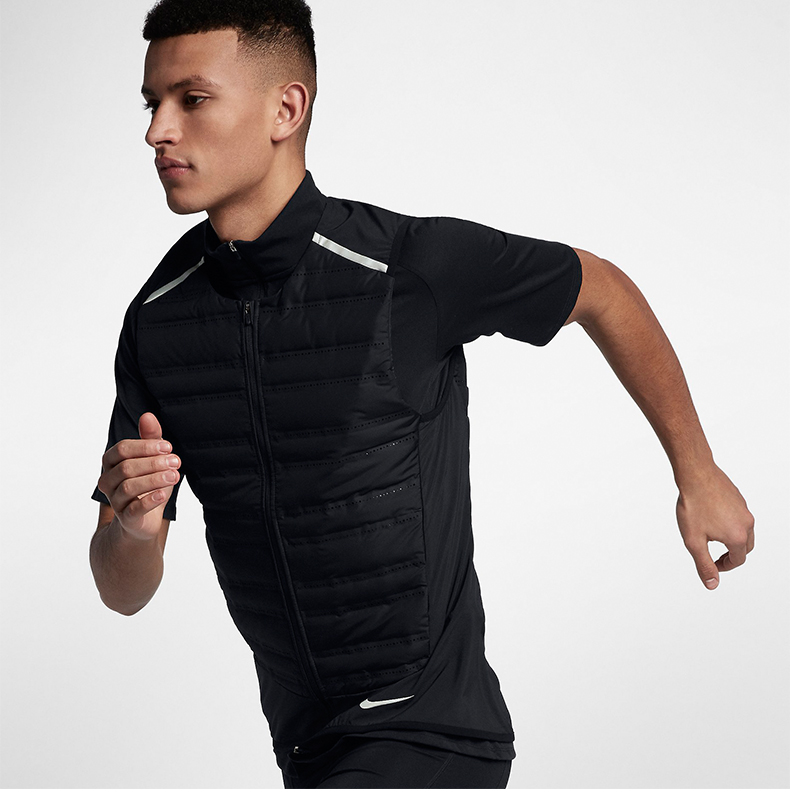 Giày thể thao nam AEROLOFT Nike thể thao ấm áp chạy xuống vest vest 859273-010 - Áo thể thao áo khoác gió thể thao nam