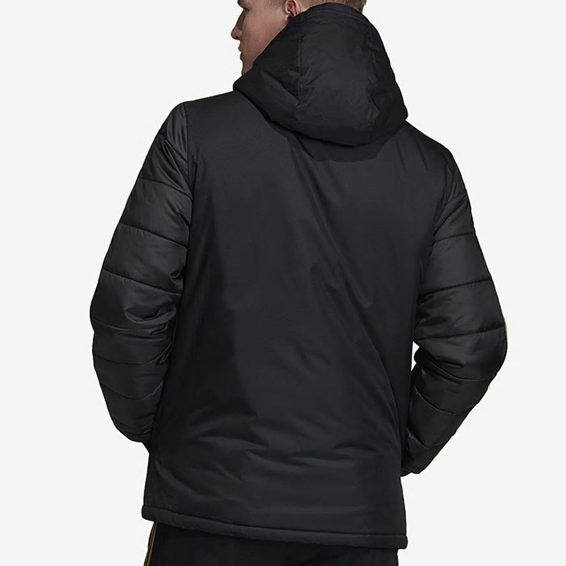 Áo khoác Adidas nam 2019 mùa đông mới Real Madrid áo khoác trùm đầu áo khoác ấm DX7823 - Quần áo độn bông thể thao áo phao lông vũ nữ dáng ngắn