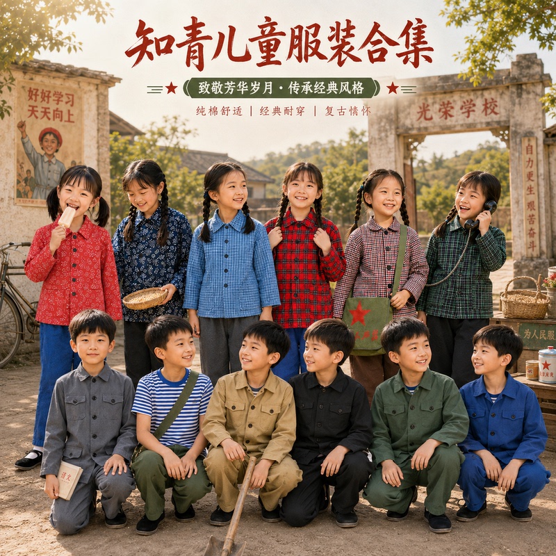 80S Nostalgic Clothing for Children, 70S Rural Clothes, 70S and 80S Farmer Outfits, 60S Youth Worker Village Girl Performance Costumes 80S Nostalgic Clothing for Children, 70S Rural Clothes, 70S and 80S Farmer Outfits, 60S Youth Worker Village Girl Performance Costumes