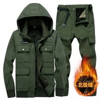 [980 Арктический бархат-30 ° C] армия зеленая сет-коттона шляпа