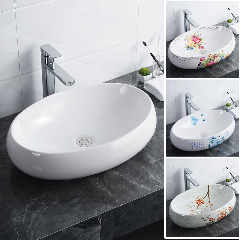 Marijia washbasin Table basin Art basin Ceramic basin Oval washbasin Washbasin Washbasin European-style washbasin