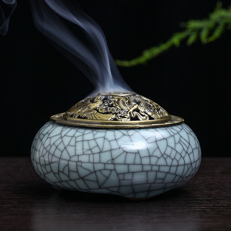 RAJ India fragrant green porcelain incense burner Ceramic Lavender Ceramic incense Honolulu Honolulu sandalwood Fragrant Sandalwood Incense