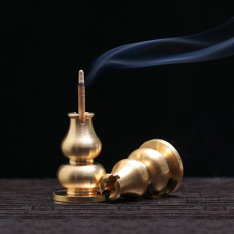 RAJ Indian incense Pure copper gourd incense incense burner incense holder Incense holder Agarwood sandalwood lying incense ring incense line incense Suitable