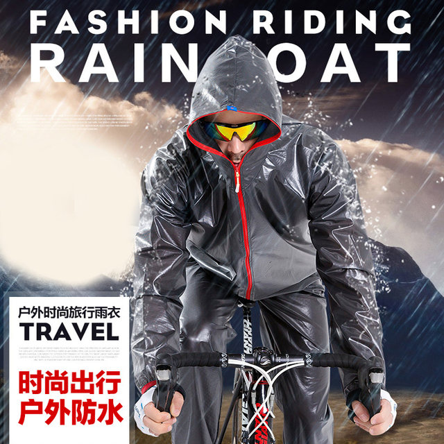 Cycling Raincoat Mountain Bike Mountaineering Split Raincoat and Rain Pants Set for Men and Women Adult Outdoor Sports Gear