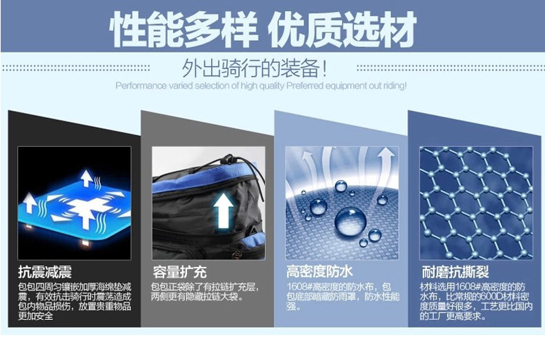 Sacoche pour vélo mixte KINGSIR - Ref 2232291 Image 7