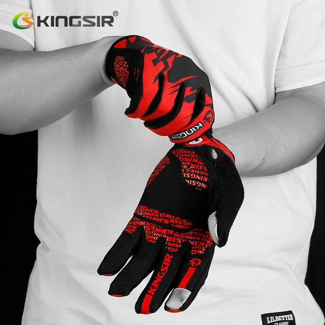 Cycling Gloves Mountain Bike Road Bike Bicycle Long Finger Gloves Men's Spring Autumn Winter Touch Screen Full Finger Gloves