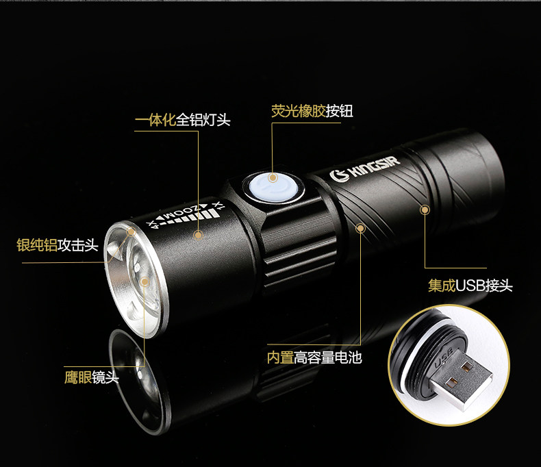 Lumière vélo KINGSIR - phare - Ref 2401648 Image 11