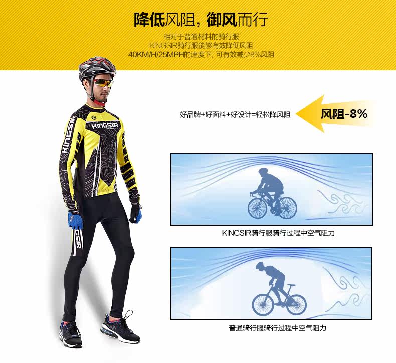 Tenue de cyclisme mixte KINGSIR - Ref 2213376 Image 12