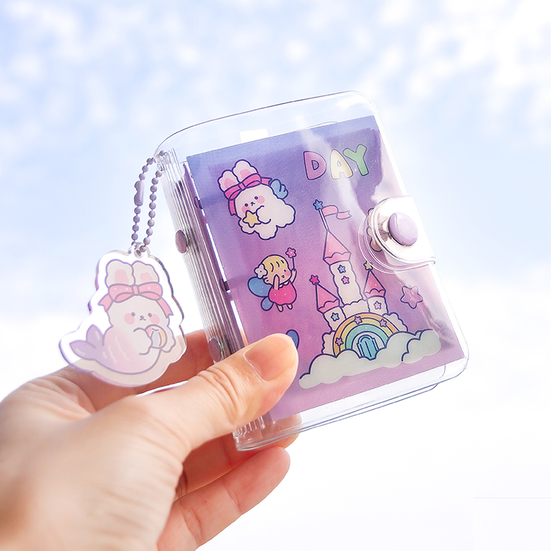 Hand book set oxygen diary mini mini loose-leaf notebook sub-net red Korean ins wind girl heart diary little fairy cute cartoon exquisite hand book tool material full set