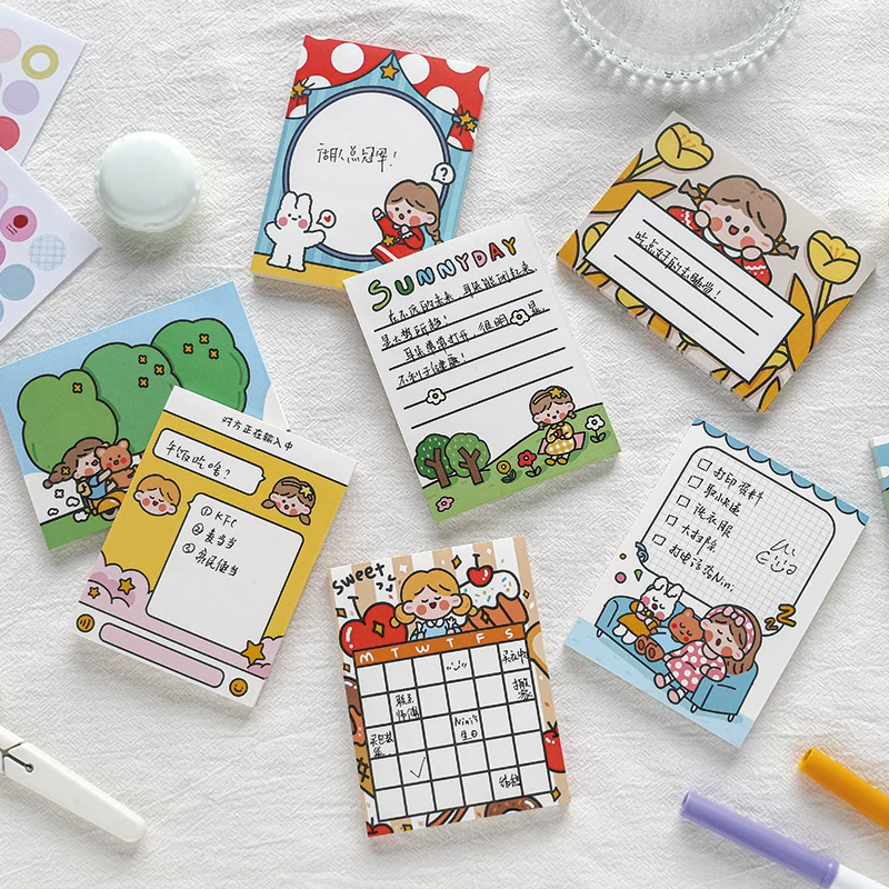 Подписывающая бумага Creative Creative Creative Sister Tao's One Week Series Удобное Подписание Мультяшка Удобная Лепка Пропуск с собой можно рвать мини-книгу этой книги.