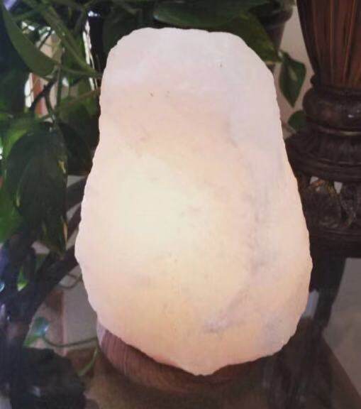 Hearty Bread Himalayan Crystal White Salt Lamp Light Office Home