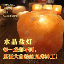 Mind bread Himalayan Crystal Salt Candle table lamp Christmas candle ornaments