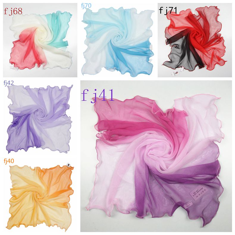 Gradual Layer Dance Silk Scarf Gum State Rice Song Silk Scarf Square Dancing Handkerchief Pahand Parquet And Shadow Plum Tears Performance Props