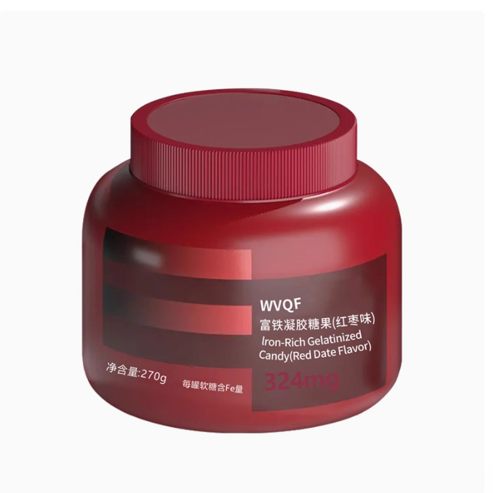 WVQF旗舰正品富铁凝胶糖果红枣味软糖