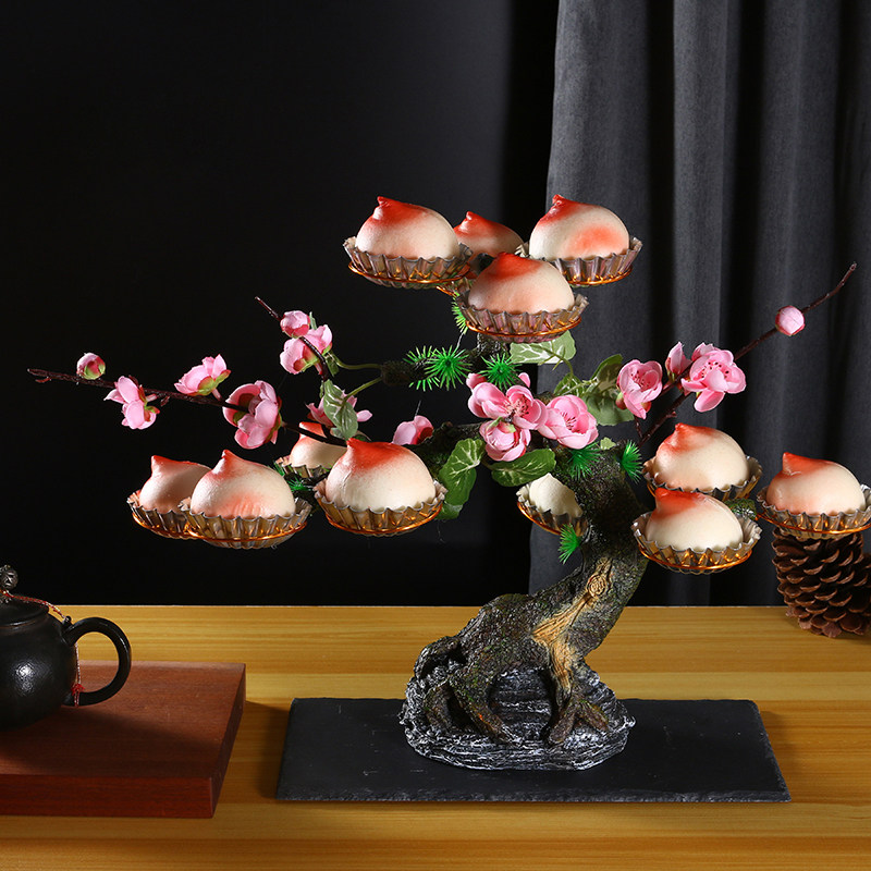 Snack stand peach tree ornaments 12 holes 18 holes hotel wedding banquet embellishment personality creative features sprinkler shop table
