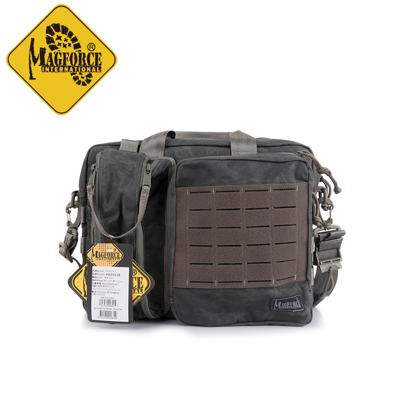 Taiwan Magjos MAGFORCE Taiwan W0343 Oil Wax Fabric Men's Leisure Single Shoulder Pack Briefing Bag