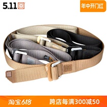 American 5 11 new climbing double aluminum buckle 511 special service tactical belt nylon tensile and quick-drying 59510