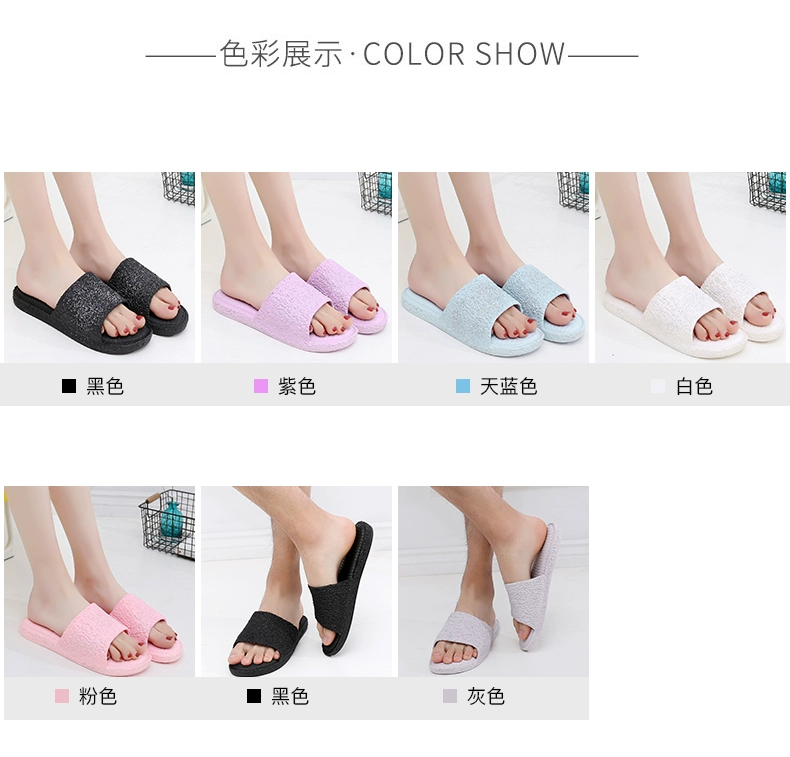 Dép đi trong phòng tắm nữ mùa hè nhà trong nhà không trượt dày dưới vài bath home mềm dưới dép và dép nam mùa hè dép đi trong nhà nam