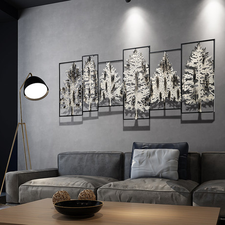 Living Room Wall Light Luxury Hanging Decoration Metal Wall Decoration Creative Wall Hanging Nordic Wrought Iron Background Wall Decoration Pendant