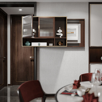 New Chinese multifunctional solid wood electric meter box decoration painting distribution box sheltering creative storage box electric brake box shelve