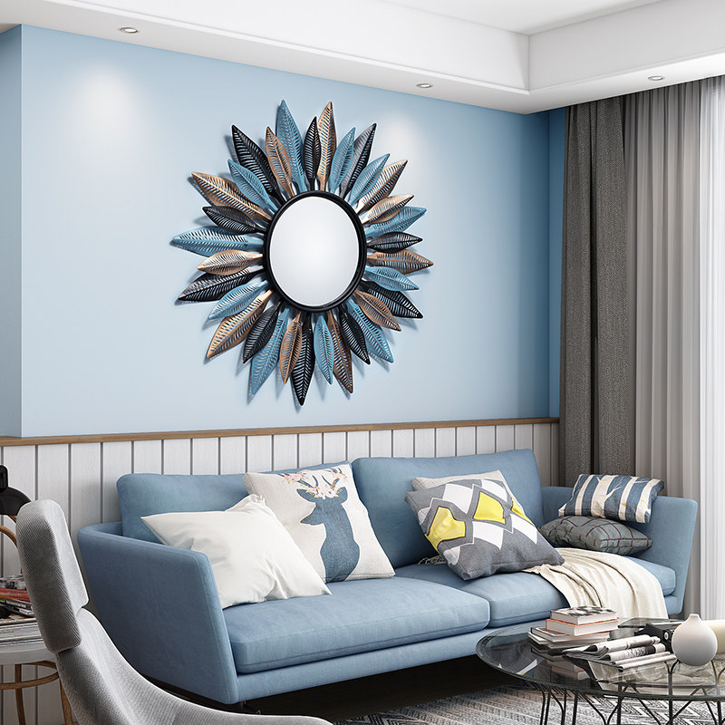 Light Extravagant Iron Art Wall Decoration Hanging Living-room Dining Room Dining Hall Wall Decoration Creative Pendant Wall Decoration Metal Trim Background Wall