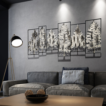 Living room wall light luxury hanging decoration metal wall decoration creative wall hanging Nordic wrought iron background wall decoration pendant