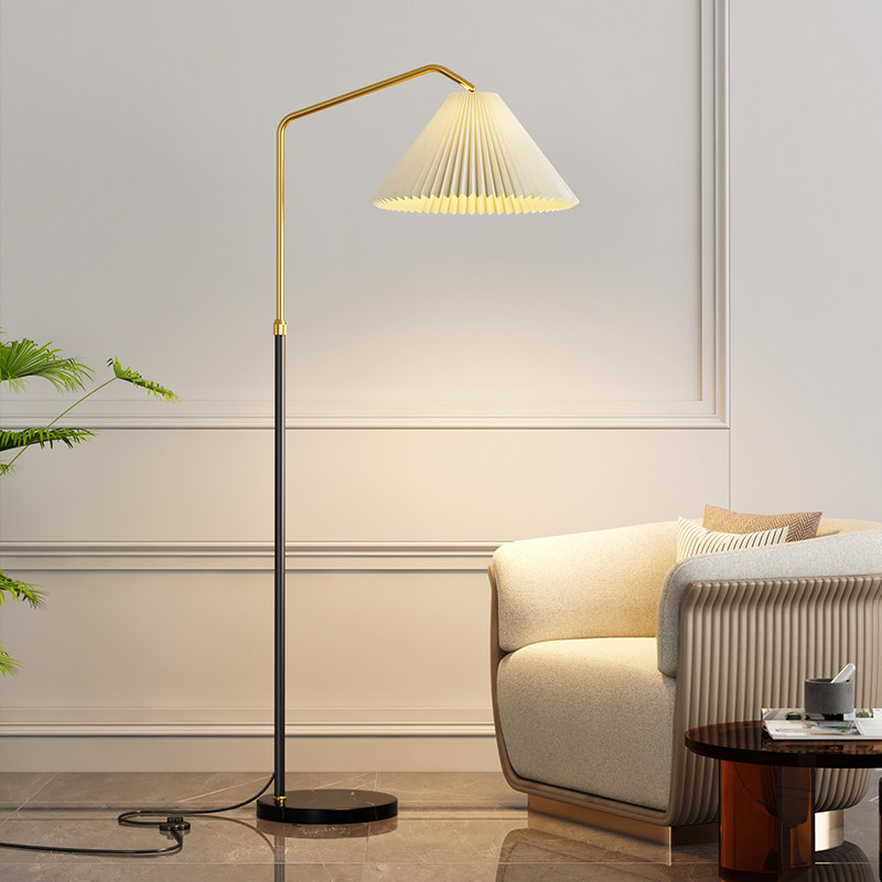 Living room floor lamp simple modern lamp bedroom sofa Northern Europe light luxury simple drawer in wind vertical table lamp