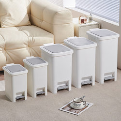 Large Foot-Operated Trash Can for Home Use, High-End Feel, Suitable for Bathroom and Toilet, Large Capacity Wastebasket, Kitchen Trash Bin with Lid