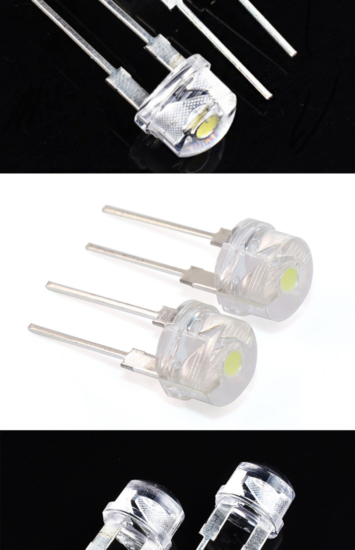 8mm 草帽型发光二极管F8 Led小灯珠 高光高亮直插指示灯红绿黄色-阿里巴巴