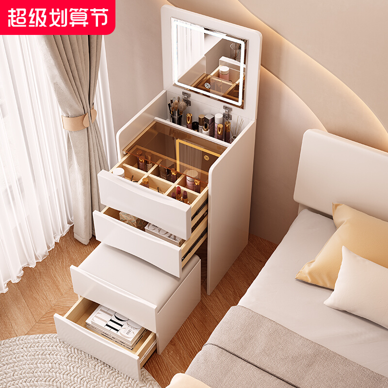 Cream wind dresser modern simple collection cabinet can overhead bedside small household network red mini dressing table