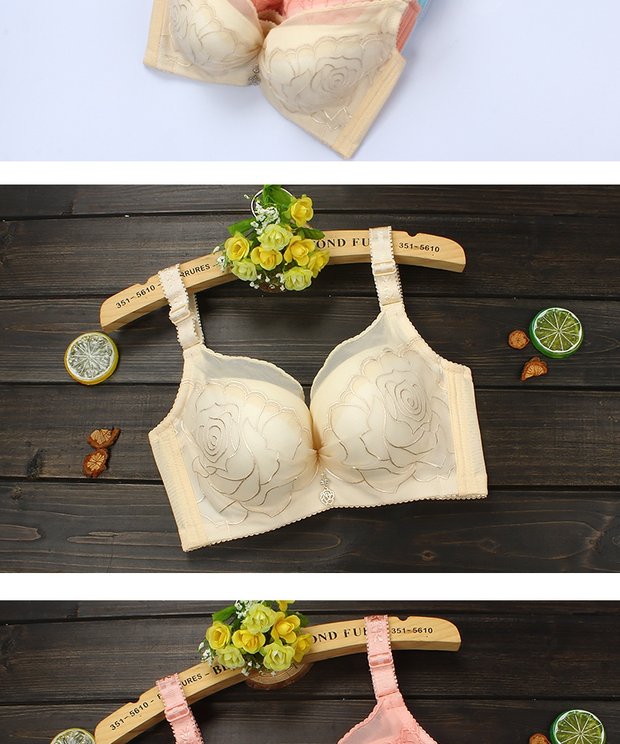 Mới thêu gợi cảm tụ tập để nhận được kiểu áo lót nữ điều chỉnh trên áo ngực chống lún B mỏng thoáng khí noi y cao cap