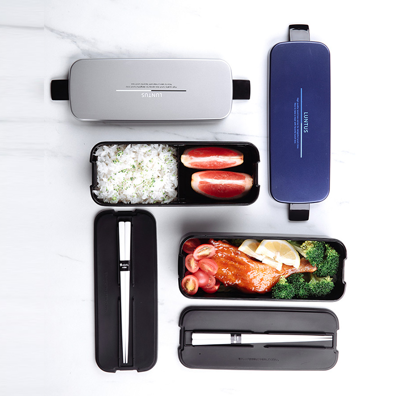Japan ASVEL lunch box split type microwave oven lunch box office worker portable fitness fat loss Japanese bento box