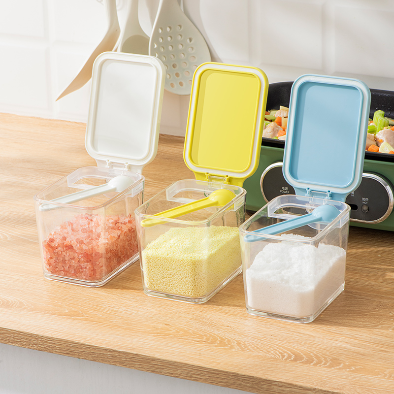 Japan ASVEL Seasoning Tank Sauce box Home Kitchen Supplies Salt Jars Sauce Bottle with spoon Sauce Bottle 700ml