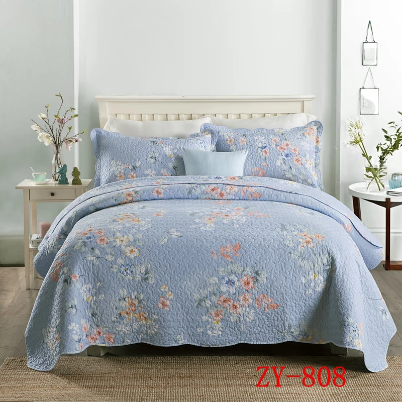 Twill cotton điều hòa là cotton in chăn bông dày trải giường nệm trải chiếu mat mùa hè mát mẻ mẫu ga phủ giường