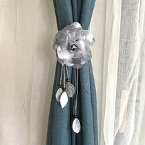  Chiffon flower tassel curtain clip Korean strap rope European gauze curtain cable tie Home curtain buckle pair