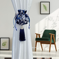  Embroidery flower curtain strap Alloy creative activated carbon lucky bag tassel curtain buckle accessories New home net flavor cable tie