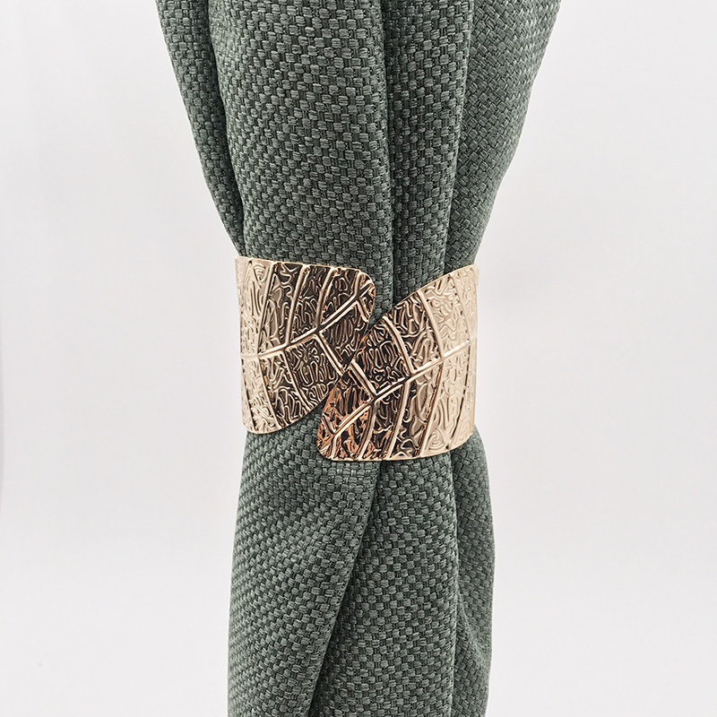 Yarn Curtain Special Curtain Clip Light Luxurious Metal Strap Nordic Alloy Subsection Pins Tie Rope Creativity Free Of Mounting Curtain Buttons