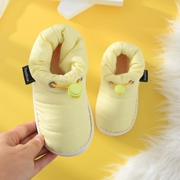 Trẻ em nhà xuống vải cotton không thấm nước dép bé trai và bé gái giày chống trượt ấm áp cho trẻ em