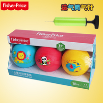 Fisher baby Sports Ball toy ball three sets of children pat ball kindergarten inflatable small ball bouncy ball