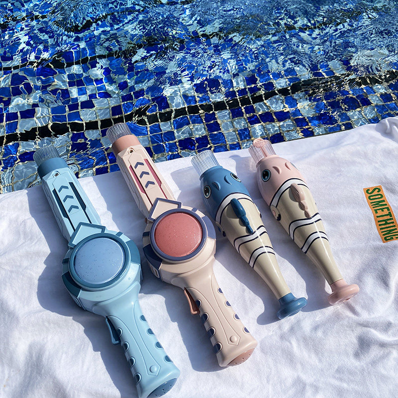 Smoke Bubble Machine Gun Machine Mesh Red Children Electric Toy Shake the same style Blow Elastic Great Bubble Sword Girl Hearts