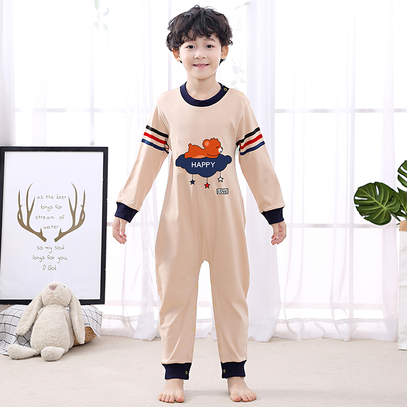 Child Sleeping Bag Thin boy Anti-kick by CUHK Tong Baby Sub-legged Sleeping Sleeping Clothes Spring Autumn Pure Cotton All Season Universal