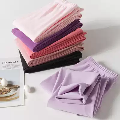 Seamless inner pants women plus velvet thickened double-sided brushed self-heating tight-fitting large size close-fitting thin warm sanitary pants winter