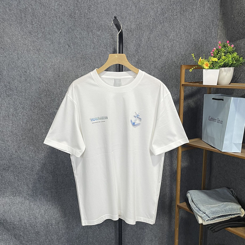 Size 54 Kajia Cut Label Men's Summer New Fashion Casual Breathable Cool Round Neck Short Sleeve T-Shirt Top 1157