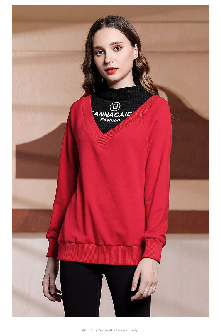 美动态大码女装胖mm2018新款冬装遮肚上衣微