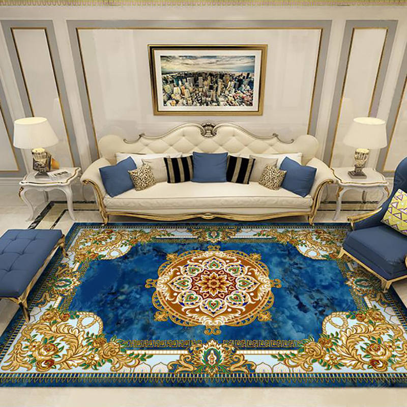 Phong cách châu Âu phòng khách bàn cà phê thảm đơn giản phòng ngủ đầy đủ cửa hàng phòng sofa lớn thảm đầu giường chăn pad máy Mỹ có thể giặt - Thảm thảm khách sạn